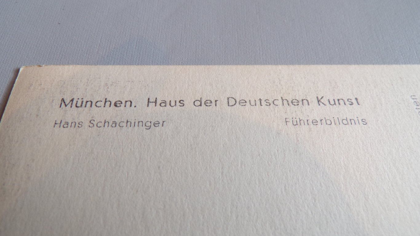 Haus der Deutschen Kunst Hitler Portrait Postcard