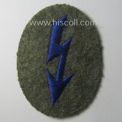 WH (Heeres) trade- and/or special-career-insignia (ie. machine-embroidered 'signal-blitz')...