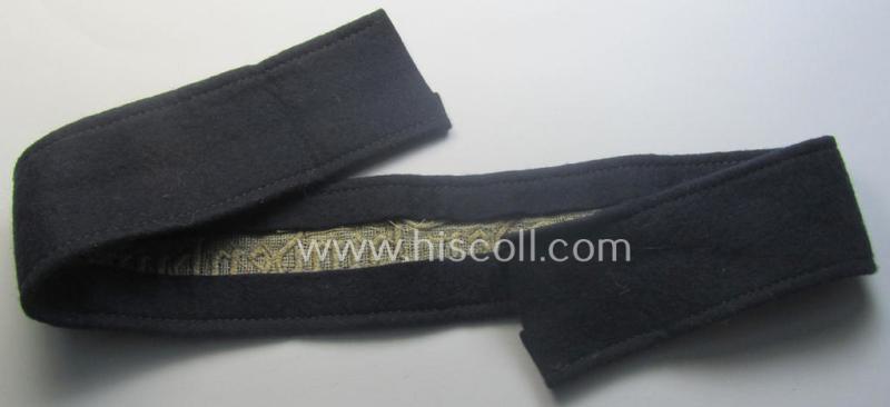 WH (Luftwaffe) cuff-title ie. armband (ie. 'Ärmelstreifen') entitled: 'Geschwader Hindenburg' (being a typical EM- ie. NCO-pattern example that comes in a probably issued albeit still  'virtually mint'- and/or non-shortened, condition)