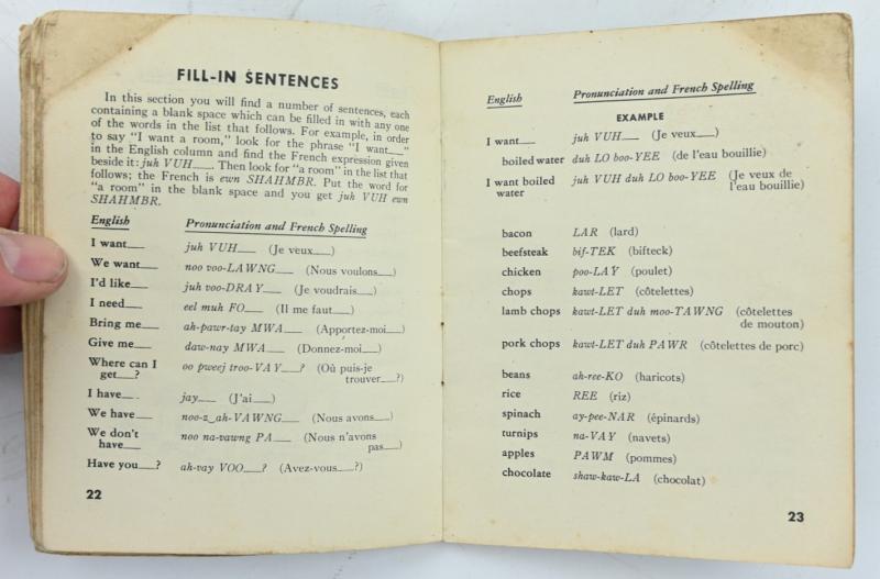 US WW2 French Language Guide