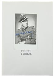 Signature of Waffen-SS KC-OLC Recipient 'Ernst-August Krag'