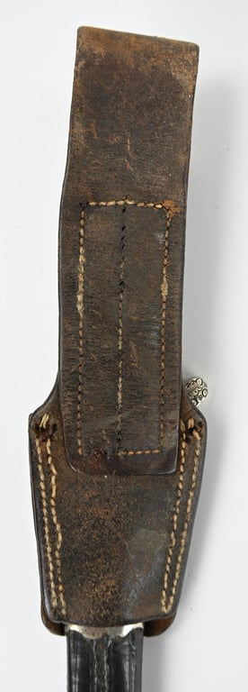 German Police Stag Handled Dress Bayonet with Frog