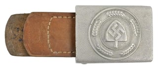 German RAD Beltbuckle with leather tab