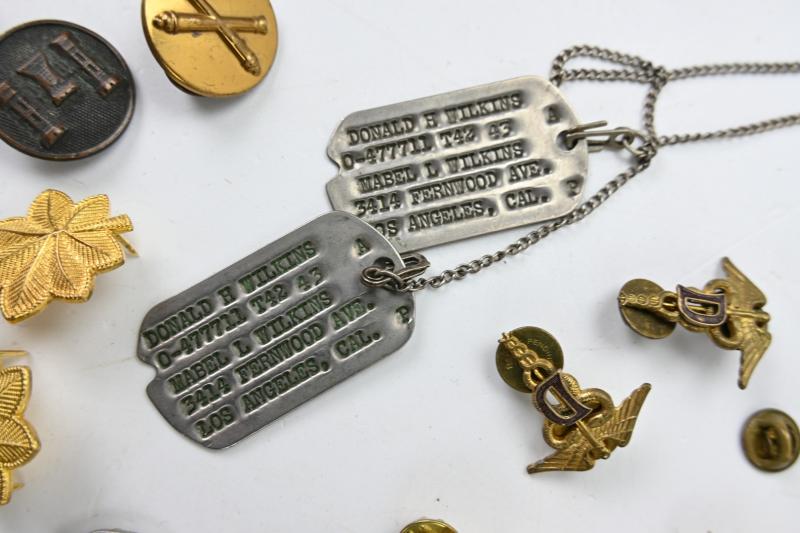 US WW2 Grouping of Captain Donald H. Wilkins, Divisional Dental Sorgeon 2nd Armored Division
