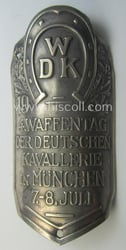 Rarely seen, commemorative, 'Waffenring Deutscher Kavallerie'- (ie. 'WDK'-)...