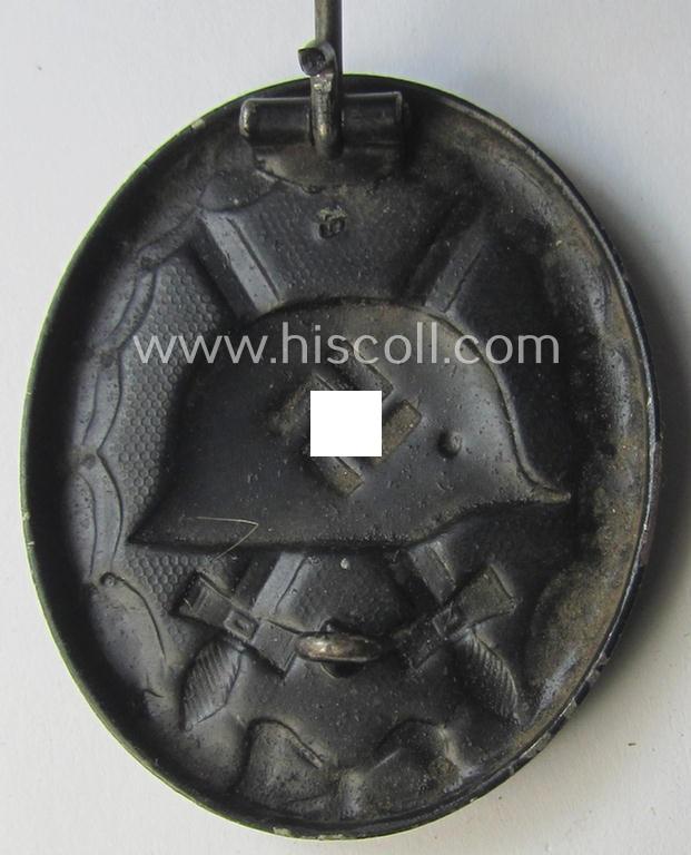 Neat - albeit non-maker-marked and magnetic! - example of a black-class wound-badge (or: 'Verwundeten-Abzeichen in Schwarz') that comes in an overall nice- (ie. I deem just minimally used-), condition