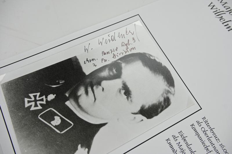 Signature of Wehrmacht Heer KC&OLC Recipient 'Wilhelm Weidenbrück'
