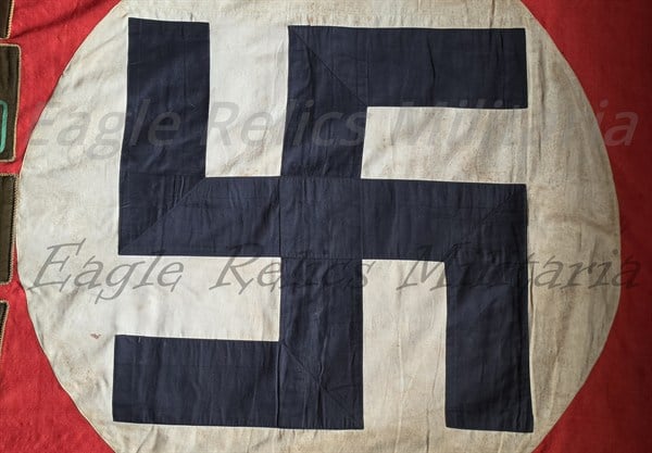 SA Sturm Flag 5 patches complete with Pole & Topper A Very Early Flag