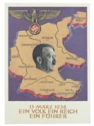 German Third Reich Postcard '1 Marz 1938'