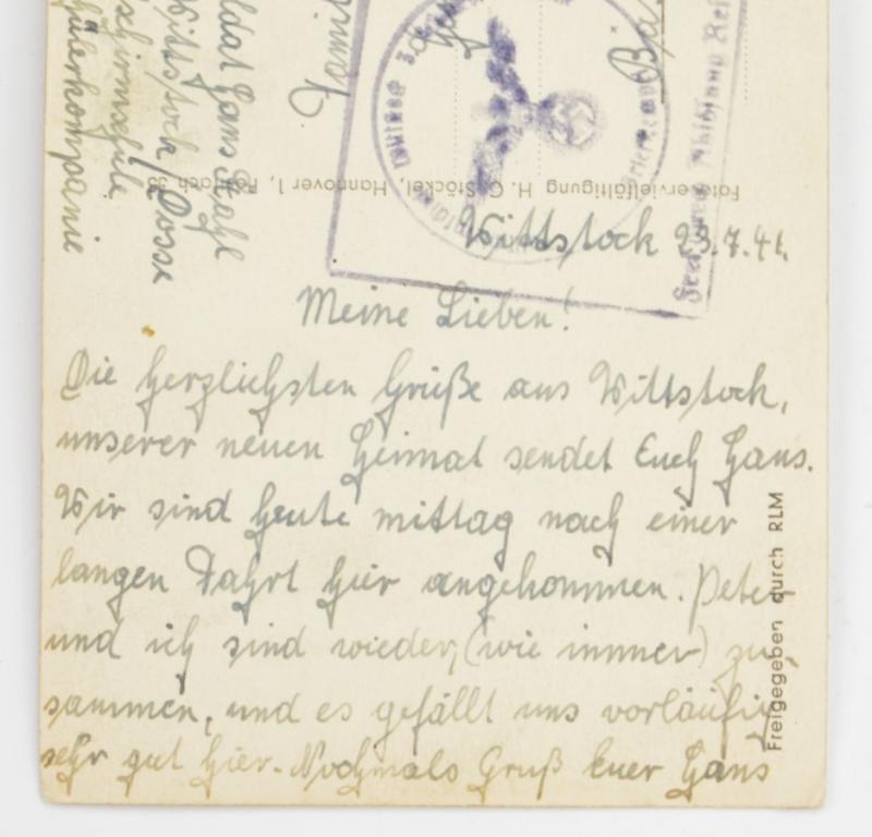 German LW FSJ Postcard