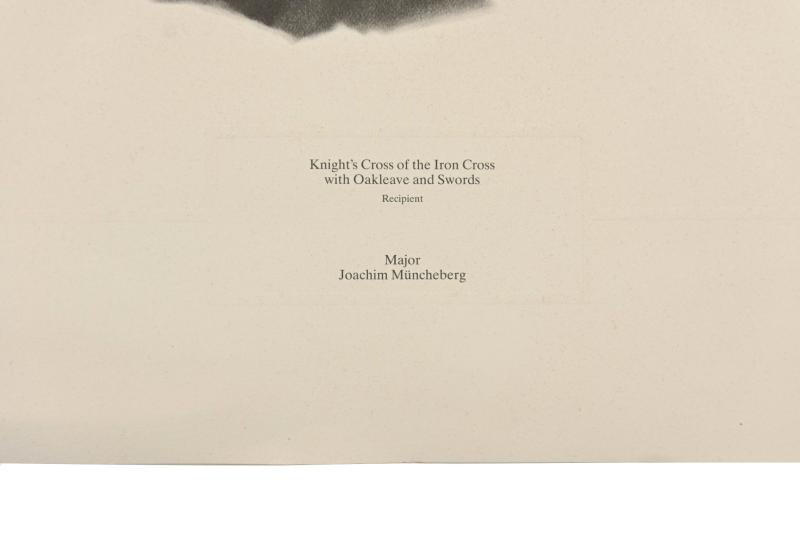German Litho Print of LW Flight Ace 'Joachim Müncheberg'