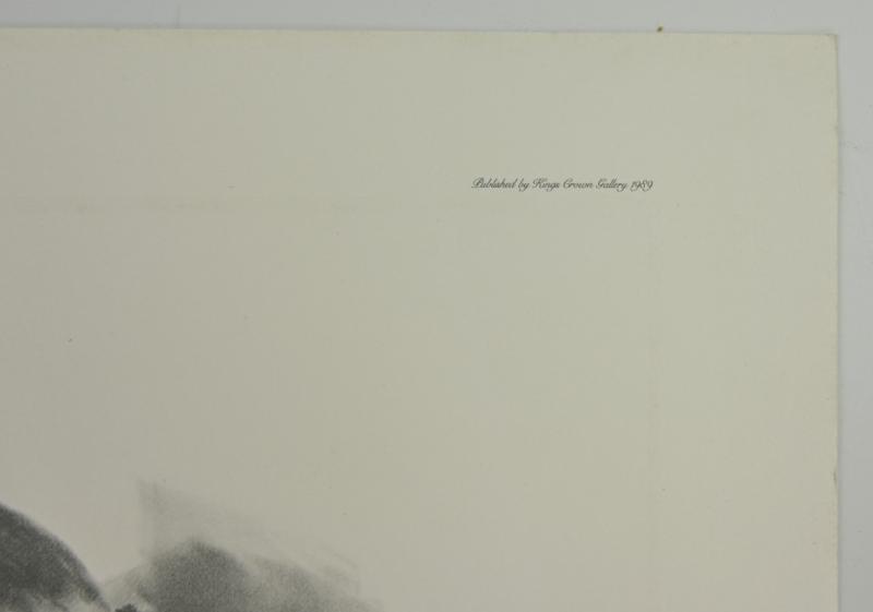 German Litho Print of LW Flight Ace 'Hans-Joachim Marseille'