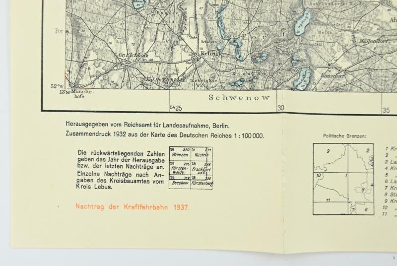 German Third Reich Roadmap Kreis Lebus