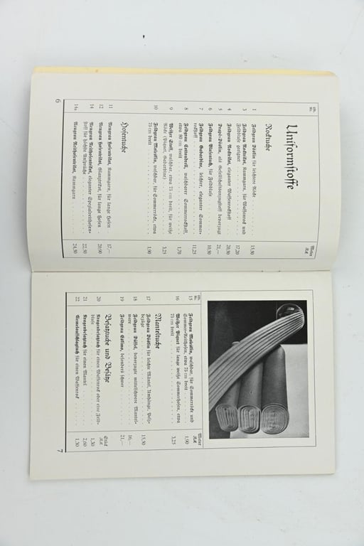 German WH Clothing Booklet 1937