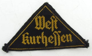Hitler Youth ('Hitlerjugend') district-triangle ('Gebietsdreieck') : 'West Kurhessen'