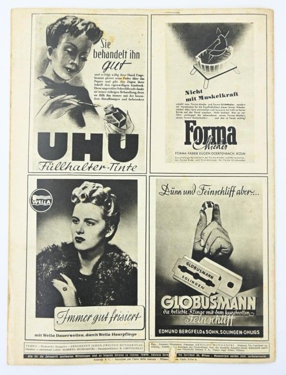 German/Italian Magazine 'Tempo' 1943