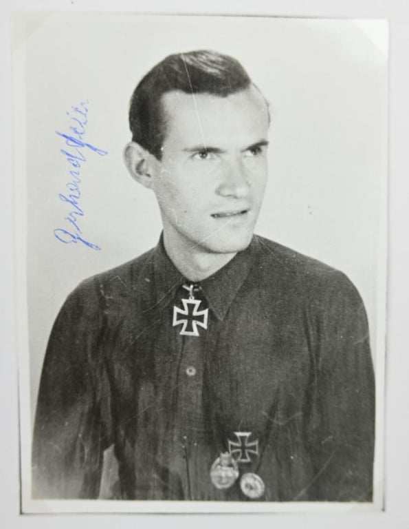 Signature of Wehrmacht Heer KC Recipient 'Gerhard Beier'