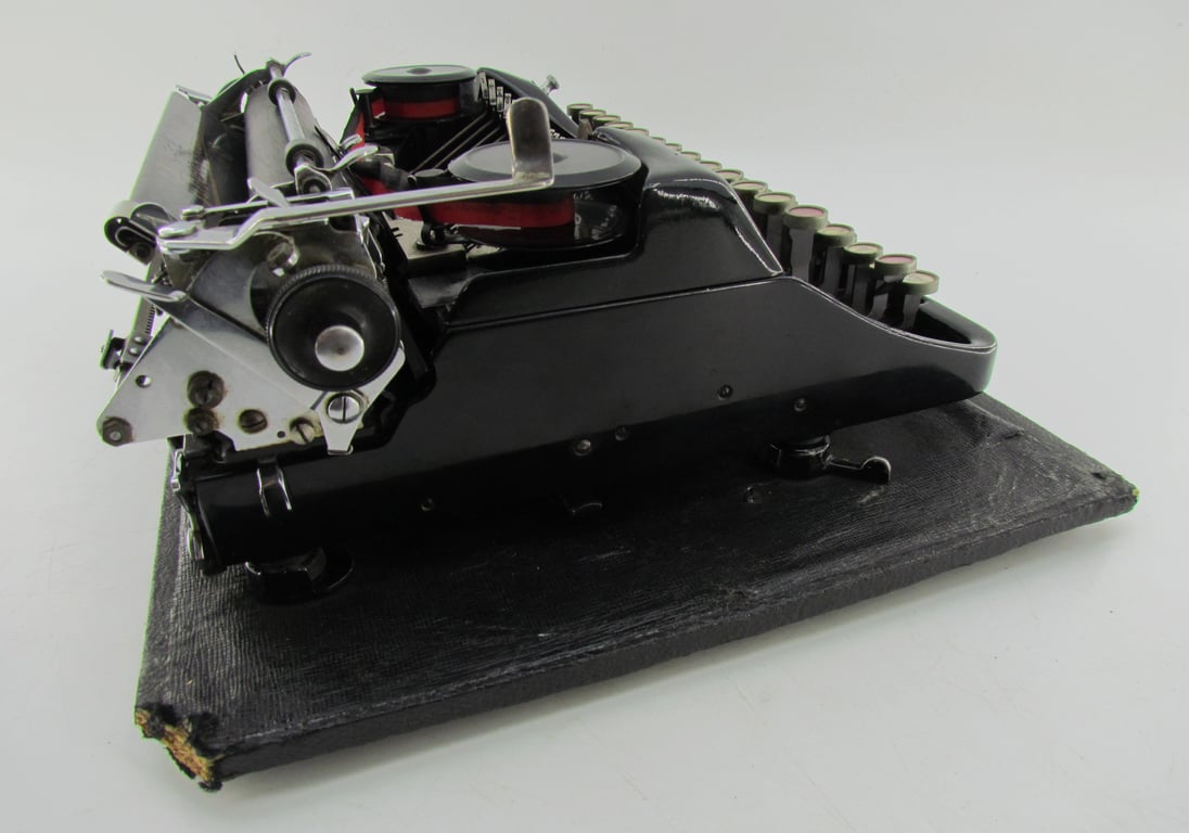 WWII Rheinmetall Typewriter with SS Key Complete with Case