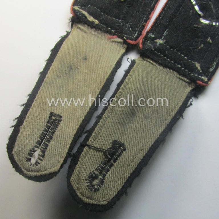Superb - and moderately used! - pair of WH (Heeres) NCO-type shoulderstraps for usage by a: 'Feldwebel' who served within the: 'Panzer-Trpn.'