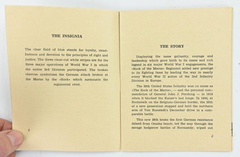 US WW2 38th Regimental Booklet 'Indian Head Division'