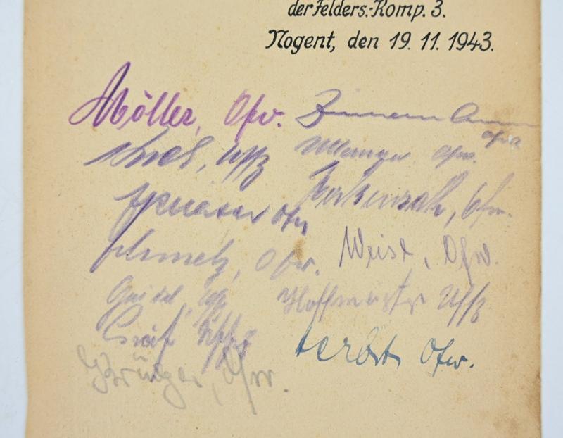 German WH Feldgendarmerie Birthday Card