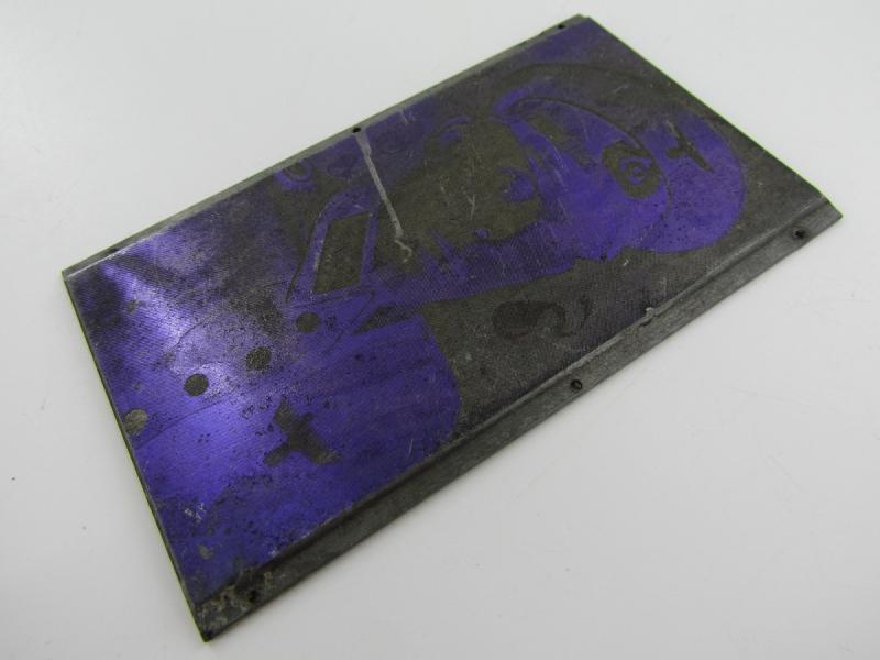 Original German Newspaper Photo “Druckplatte” (printing plate)