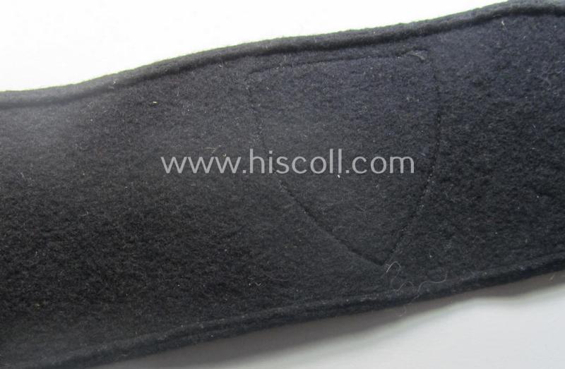 'Nationalsozialistischer Kriegsopferversorsung'- (ie. 'N.S.K.O.V.'-) related smooth-woolen-based armband (ie. 'Armbinde') showing a typically centered- and/or 'BeVo'-woven patch period-attached