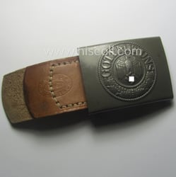 Superb, WH (Heeres) field-grey-coloured- and/or steel-based belt-buckle, being...