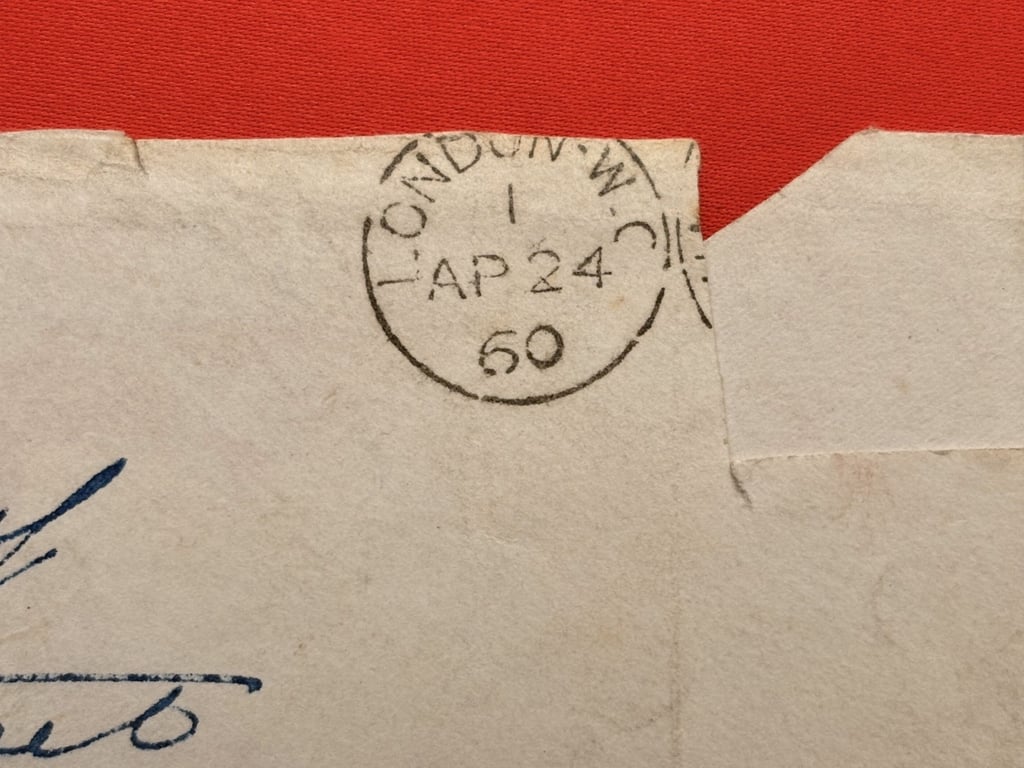 AUTHENTIC ORIGINAL HAND SIGNED CHARLES DICKENS ENVELOPE 1860.