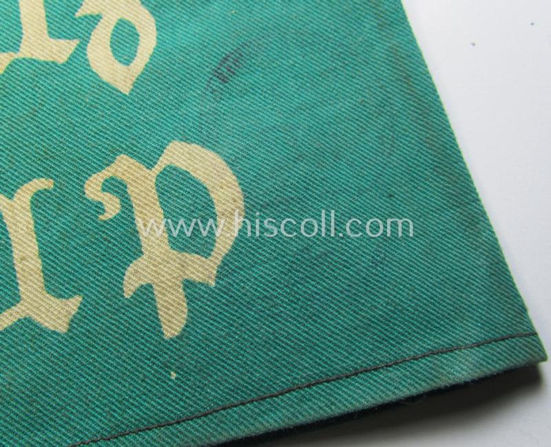 Superb - and most certainly rarely seen! - 'N.S.D.A.P.'- (ie. 'Luftschutz'-) related armband (ie. 'Armbinde') being of the 'entirely printed'-type showing a swastika and text: 'Luftschutz NSDAP'