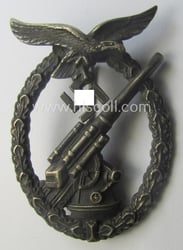 WH (Luftwaffe) 'Flakkampfabzeichen' being a detailed 'Buntmetall'-based and...