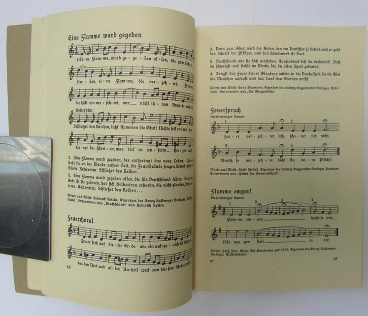Neat - and never before encountered! - period, RADwJ-related song-book (ie. 'Liederbuch') entitled: 'Lieder der Arbeitsmaiden', being a 2nd edition that is dated: '1939'