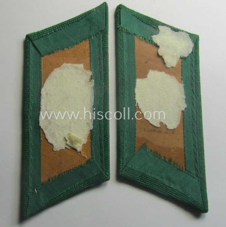 Pair of TR- ie. WWII-period 'Kragenpiegelsatz der Landzollbeambten o. Zollgrenzschutz' as specifically intended for a: 'Zollgrenz-Angestellter'