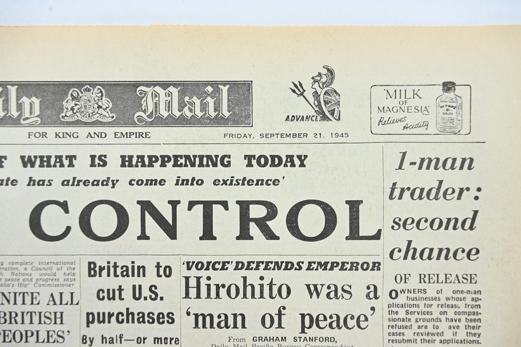 British WW2 Newspaper 'The Daily Mail'