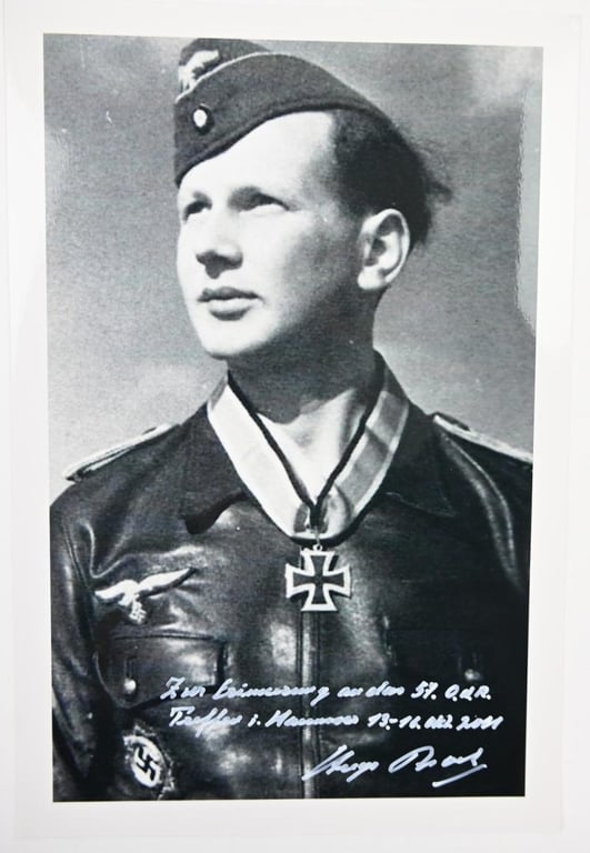 Signature of Luftwaffe KC Recipient 'Hugo Broch'