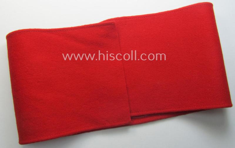 'Extra Qualität', N.S.D.A.P.-pattern, smooth-woolen-based swastika-armband (ie. 'Armbinde') that still retains its period 'RzM'-etiket