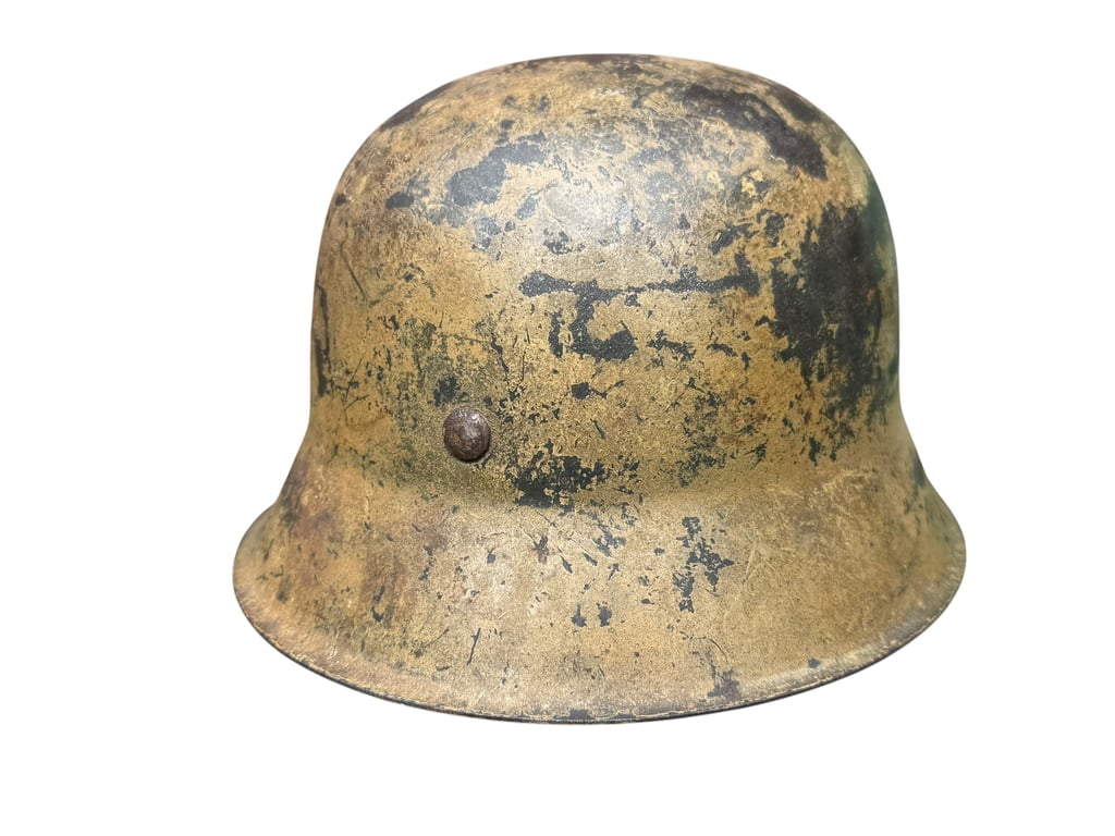 M42 Camouflage Helmet battle damage