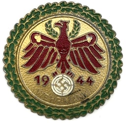 DSVB State Shooting League Wehrmann Badge 1944
