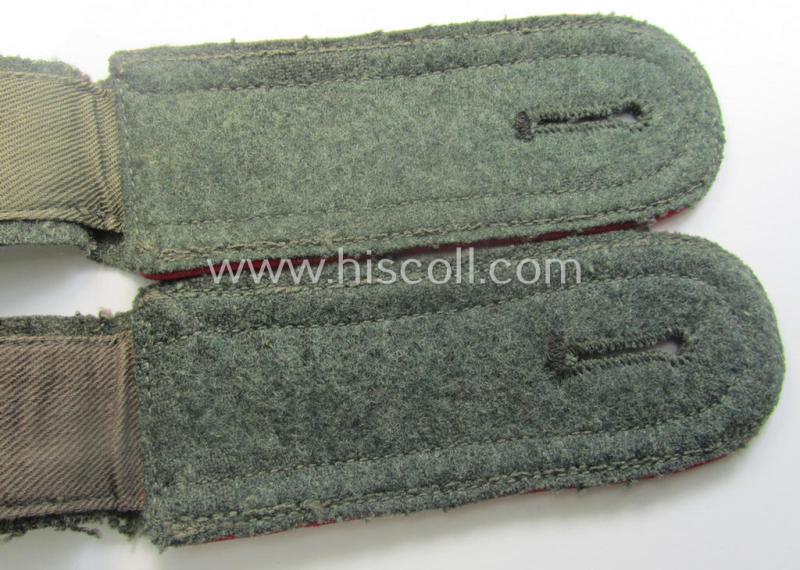 Pair of WH (Heeres) early- (ie. mid-) war-period (ie. 'M41- o. M43'-pattern) NCO-type shoulderstraps: 'Uffz. der Veterinär-Trpn. o. Generalsstabes'