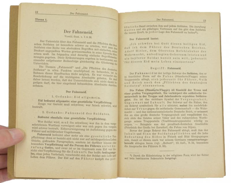 German WH Handbook Reibert 'Offizierthemen'