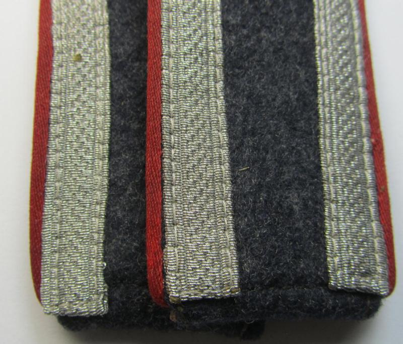 Attractive - and fully matching! - pair of WH (Luftwaffe), early-war-period- (and 'tailor-made') NCO-type shoulderstraps as was intended for usage by an: 'Unteroffizier eines Flakartillerie-Abteilungs o. Rgts.'