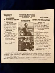 AUTHENTIC ORIGINAL BONNIE & CLYDE ISSUED WANTED POSTER...