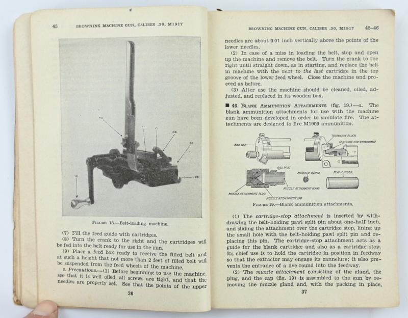 US WW2 Basic Field Manual Browning Machine Gun FM 23-55