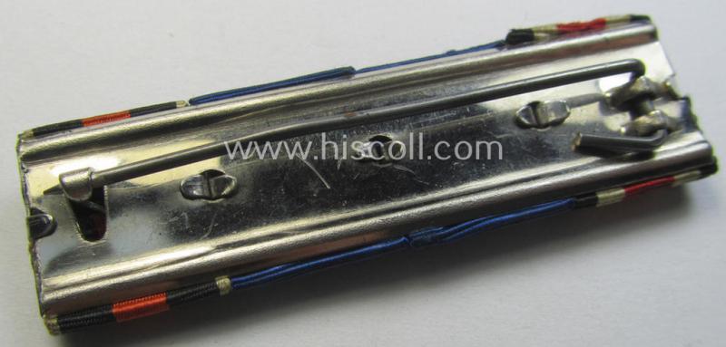 4-pieced, WWII-period ribbon-bar (ie. 'Feld- o. Bandspange') showing various WWII-period awards (amongst which a: Czech 'Anschluss'-medal with attached 'PB-Spange'