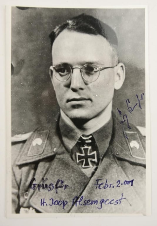 Signature of Wehrmacht Heer KC Recipient 'Fritz Kercher'