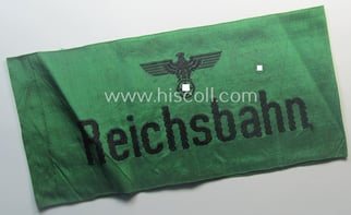 DRB- (ie. 'Deutsche Reichsbahn'-) related armband entitled: 'Reichsbahn'...