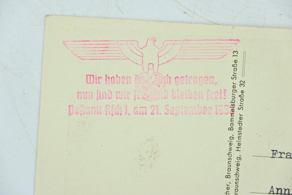 German Third Reich Postcard 'Deutsche jugend'
