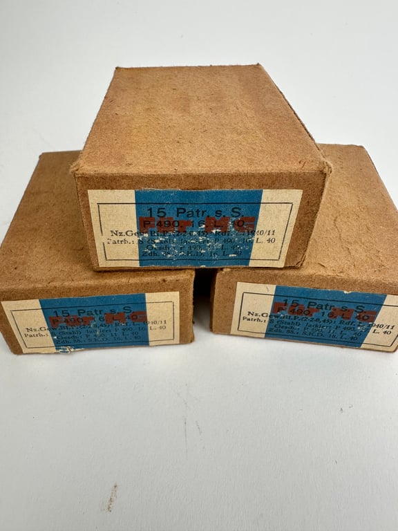 Carton ammo boxes (Fur MG) 3 pieces nice condition