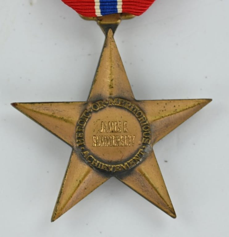 US WW2 Named Bronze Star medal in Case 'James E. Summerset'