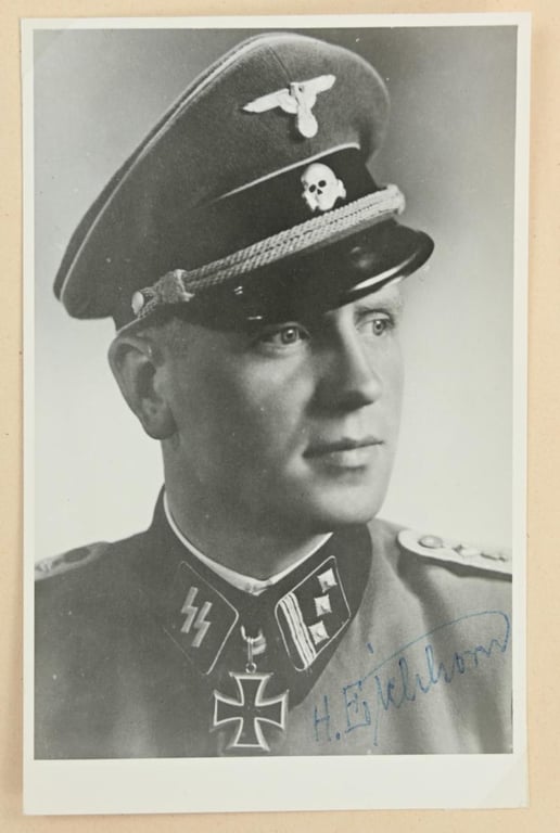 Postcard with Signature of Waffen-SS KC Recipient 'Hugo Eichhorn'